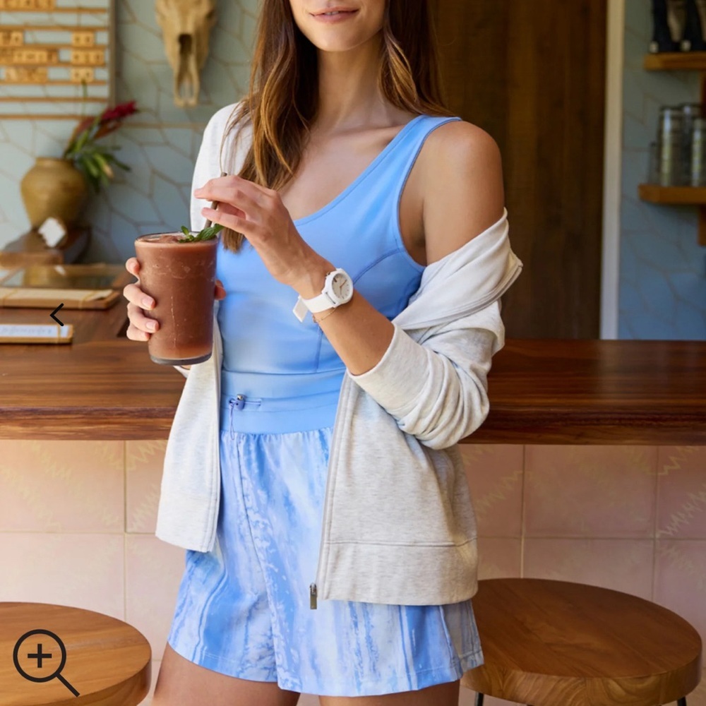 Travis Mathew Light Blue Tie-Dye Athletic Shorts